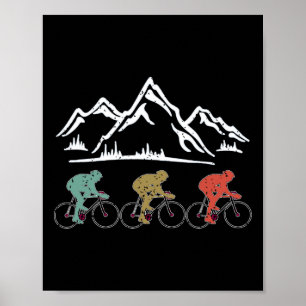 Poster Camiseta De Presente De Ciclismo De Montanha Para