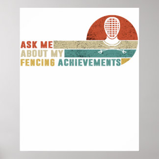 Poster Camiseta de presente de esgrima vintage incrível p