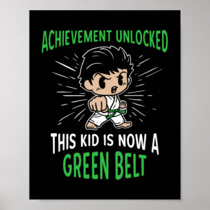 Poster Camiseta de presente para crianças de karatê cinto