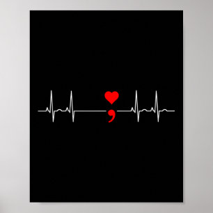 Poster Camiseta de Prevenção ao Suicídio Project Semicolo