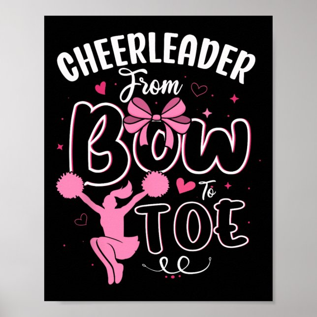 Poster Camiseta de Rotina de Tumbling de Cheerleader Dive (Frente)