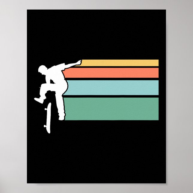 Poster Camiseta de skate vintage (Frente)