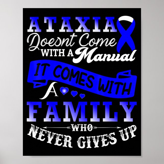 Poster Camiseta de Suporte à Família Ataxia Awarness129 (Frente)