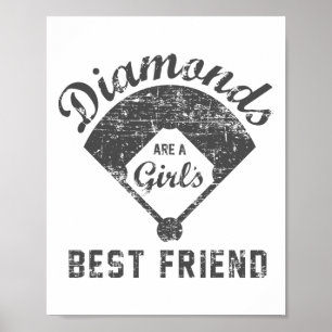 Poster Camiseta Diamantes São Os Melhores Amigos De Uma G