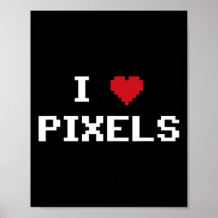 Poster Camiseta Divertida de Fã de Jogos do C64 I Love Pi