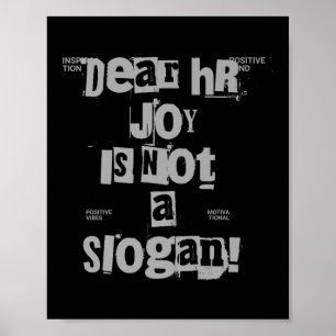 Poster Camiseta Divertida de Trabalho Querido RH, Alegria