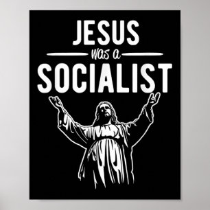 Poster Camiseta Divertida Jesus Era Um Socialista Jesus R