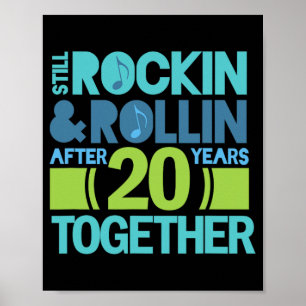 Poster Camiseta do 20 20 anos juntos Casais