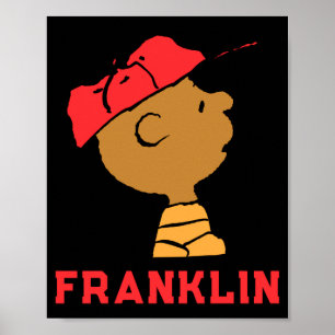 Poster Camiseta do Boné de Beisebol do Franklin Peanuts