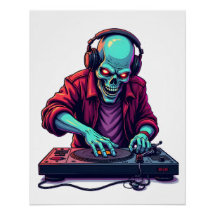 Pôster Camiseta do Festival de Música de DJ Zumbi Hallowe