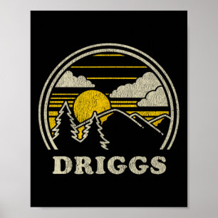 Poster Camiseta Driggs Idaho Id Vintage Caminhada Montanh