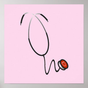 Poster Camiseta e presentes do estetoscópio