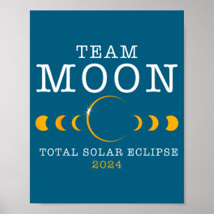 Poster Camiseta Eclipse Solar Equipe Lua Total