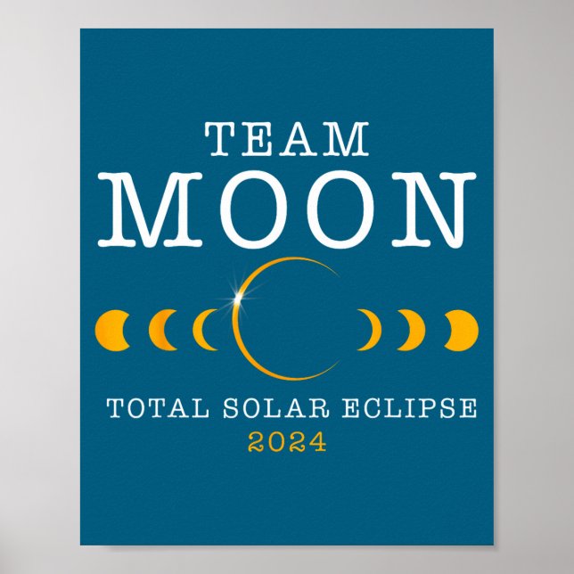 Poster Camiseta Eclipse Solar Equipe Lua Total (Frente)
