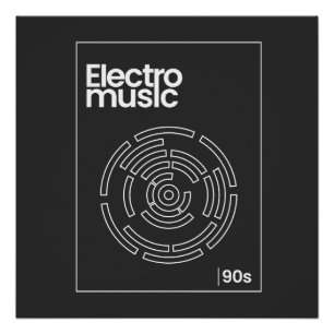 Pôster Camiseta Electro Maze 90s Techno