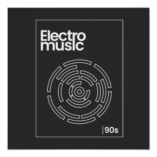 Pôster Camiseta Electro Maze 90s Techno (Frente)