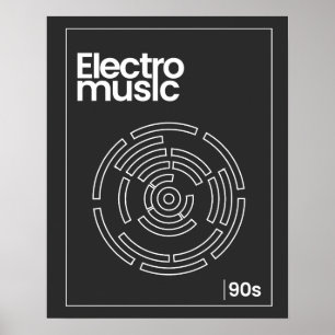 Poster Camiseta Electro Maze 90s Techno