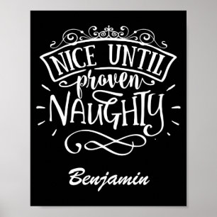 Poster Camiseta Engraçada Boa Até Provada Travessa