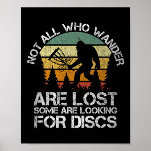 Poster Camiseta engraçada de Disc Golf Bigfoot para homen