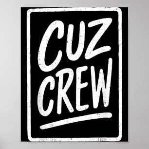 Poster Camiseta engraçada de equipe de primos para famíli