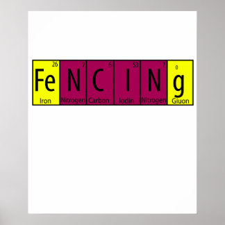 Poster Camiseta Engraçada de Esgrima I Gif Nerd de Elemen