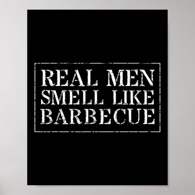 Poster Camiseta engraçada de presente de churrasco Real M (Frente)