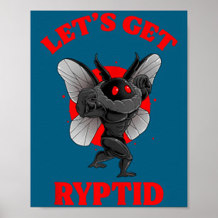 Poster Camiseta engraçada do Mothman do ginásio Cryptid V