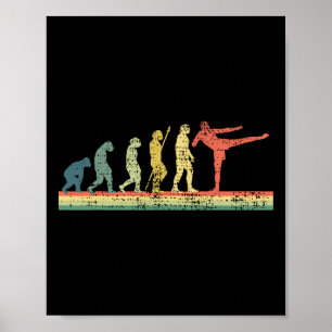 Poster Camiseta engraçada evolução do Kickboxing