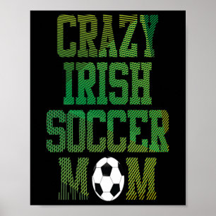 Poster Camiseta engraçada para mães de jogadores de futeb
