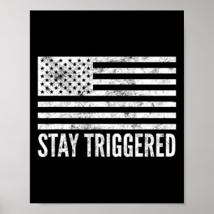 Poster Camiseta engraçada pró Trump com bandeira american