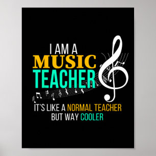 Poster Camiseta Engraçada Professor de Música Professor d