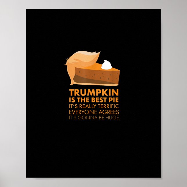 Poster Camiseta engraçada Pumpkin Pie Fall (Frente)