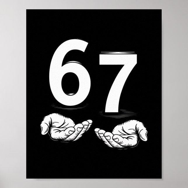 Poster Camiseta engraçada Six Seven 6 7 Meme Geração Alph (Frente)