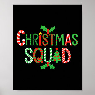 Poster Camiseta Esquadrão de Natal Família Adulto Criança