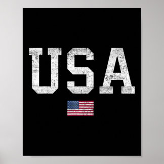 Poster Camiseta EUA Mulheres Homens Crianças Bandeira Ame