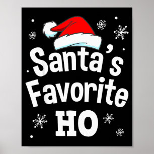 Poster Camiseta Favorita do Papai Noel, Adulto Travesso