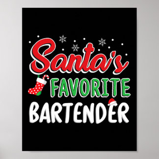 Poster Camiseta Favorita do Papai Noel Festa de Natal C