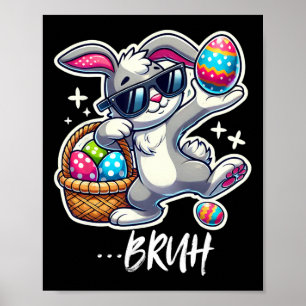 Poster Camiseta Fofo Coelho de Páscoa Adorável Camisa de