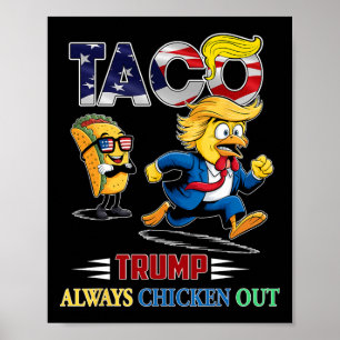 Poster Camiseta Funny Taco Trump Sempre Desiste Homens Mu