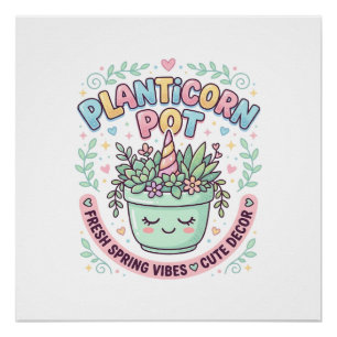Pôster Camiseta Gráfica de Design Gráfico de Unicórnio Va