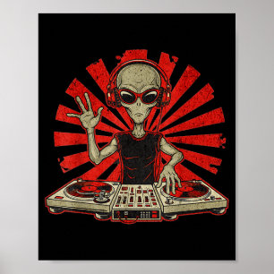Poster Camiseta Gráfica de DJ Engraçada Amante de Música
