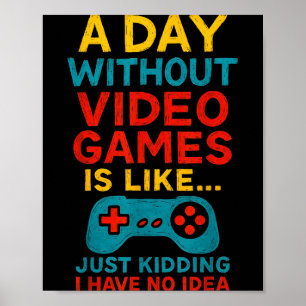 Poster Camiseta Gráfica Divertida para Gamer Homens Menin
