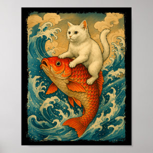 Poster Camiseta Gráfica Homens Mulheres Gato Engraçado Ko