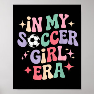 Poster Camiseta Groovy da Era da Minha Garota de Futebol