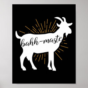 Poster Camiseta Hh-maste Cabra Yoga Namaste Pun Presente