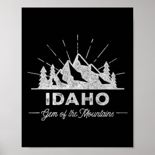 Poster Camiseta Idaho Vintage Camisa de Trilha Retro Desi
