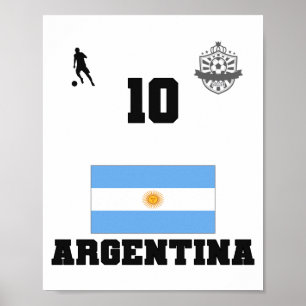Poster Camiseta Infantil Time de Futebol da Argentina