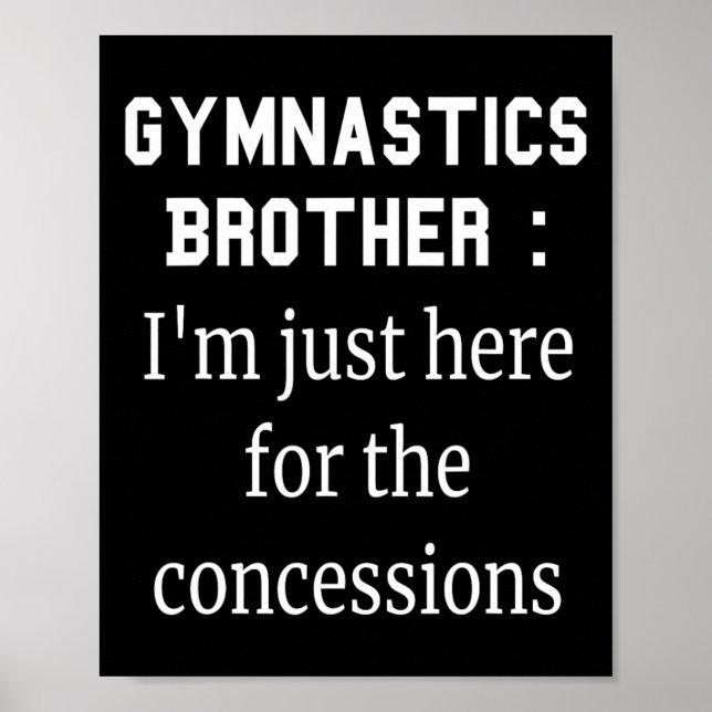 Poster Camiseta Irmão Ginástica Irmão Ginasta Tee Diverti (Frente)