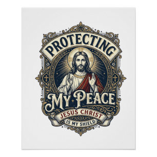 Pôster Camiseta Jesus Limites Auto Respeito Fé Baseada De