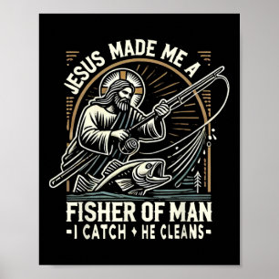 Poster Camiseta Jesus Me Fez Um Pescador De Homens Bíblia